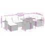 8-teiliges Gartensofa-Set und graue synthetische Rattankissen von vidaXL, Gartensets - Ref: Foro24-3275713, Preis: 513,28 €, ...