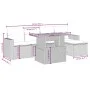 6-teiliges Gartenmöbel-Set und graue synthetische Rattankissen von vidaXL, Gartensets - Ref: Foro24-3271291, Preis: 376,39 €,...