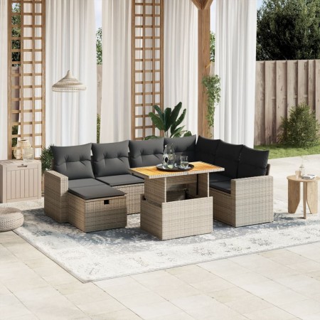 8-piece garden sofa set and gray synthetic rattan cushions by vidaXL, Garden sets - Ref: Foro24-3271431, Price: 495,07 €, Dis...
