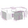 7-teiliges Gartensofa-Set mit grauen PE-Rattan-Kissen von vidaXL, Gartensets - Ref: Foro24-3273860, Preis: 464,04 €, Rabatt: %