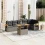 7-piece garden sofa set with gray PE rattan cushions by vidaXL, Garden sets - Ref: Foro24-3273531, Price: 468,80 €, Discount: %