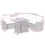 7-piece garden sofa set with gray PE rattan cushions by vidaXL, Garden sets - Ref: Foro24-3273097, Price: 451,43 €, Discount: %