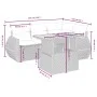Garden sofa set with cushions 5 pieces gray synthetic rattan by vidaXL, Garden sets - Ref: Foro24-3272180, Price: 385,80 €, D...