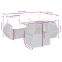 Gartensofa-Set mit Kissen, 5-teilig, graues synthetisches Rattan von vidaXL, Gartensets - Ref: Foro24-3272180, Preis: 379,13 ...