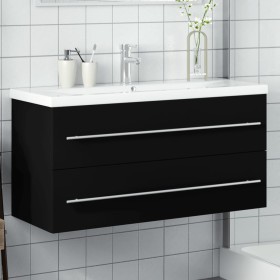Badezimmermöbel mit integriertem schwarzen Waschbecken von vidaXL, Badezimmerwaschtische - Ref: Foro24-3278795, Preis: 363,76...