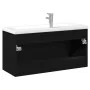 Badezimmermöbel mit integriertem schwarzen Waschbecken von vidaXL, Badezimmerwaschtische - Ref: Foro24-3278795, Preis: 349,17...