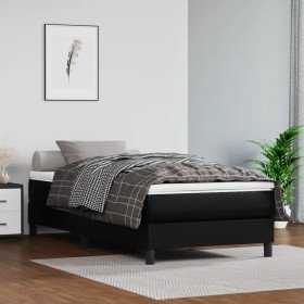 Estructura de cama sin colchón cuero sintético negro 100x200 cm en Camas y somieres | Comprar online en Foro24