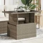 Garden table glass surface PE rattan gray 100x55x73 cm by vidaXL, Garden tables - Ref: Foro24-366121, Price: 99,32 €, Discoun...