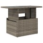 Gartentisch Glasoberfläche PE Rattan grau 100x55x73 cm von vidaXL, Gartentische - Ref: Foro24-366121, Preis: 102,95 €, Rabatt: %