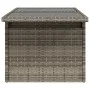Garden table glass surface PE rattan gray 100x55x73 cm by vidaXL, Garden tables - Ref: Foro24-366121, Price: 99,32 €, Discoun...