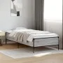 Sonoma-graues Metall-Holzwerkstoff-Bettgestell, 90 x 190 cm von vidaXL, Betten und Lattenroste - Ref: Foro24-844989, Preis: 6...