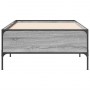 Sonoma-graues Metall-Holzwerkstoff-Bettgestell, 90 x 190 cm von vidaXL, Betten und Lattenroste - Ref: Foro24-844989, Preis: 7...