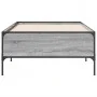 Sonoma-graues Metall-Holzwerkstoff-Bettgestell, 90 x 190 cm von vidaXL, Betten und Lattenroste - Ref: Foro24-844989, Preis: 6...