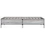 Sonoma-graues Metall-Holzwerkstoff-Bettgestell, 90 x 190 cm von vidaXL, Betten und Lattenroste - Ref: Foro24-844989, Preis: 7...