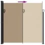 Taupe gray retractable side awning 200x500 cm by vidaXL, Umbrellas - Ref: Foro24-4004469, Price: 136,98 €, Discount: %