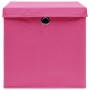 Aufbewahrungsboxen mit Deckel 4 Stück rosa Stoff 32x32x32 cm von vidaXL, Aufbewahrungskörbe - Ref: Foro24-288346, Preis: 31,1...
