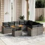 10-piece garden sofa set with gray synthetic rattan cushions by vidaXL, Garden sets - Ref: Foro24-3273237, Price: 619,06 €, D...