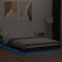 Estructura cama con luces LED madera marrón roble 120x200 cm de vidaXL, Camas y somieres - Ref: Foro24-3281111, Precio: 176,6...
