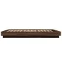 Bed frame with LED lights oak brown wood 120x200 cm by vidaXL, Beds and slatted bases - Ref: Foro24-3281111, Price: 174,60 €,...
