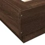 Bed frame with LED lights oak brown wood 120x200 cm by vidaXL, Beds and slatted bases - Ref: Foro24-3281111, Price: 174,60 €,...