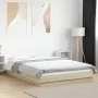 Sonoma oak wood bed frame with LED lights 120x200 cm by vidaXL, Beds and slatted bases - Ref: Foro24-3281107, Price: 170,27 €...