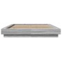 Sonoma gray wood bed frame with LED lights 120x190 cm by vidaXL, Beds and slatted bases - Ref: Foro24-3281145, Price: 179,87 ...