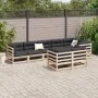 Gartensofa-Set 8-teilig aus massivem Kiefernholz von vidaXL, Gartensets - Ref: Foro24-3299500, Preis: 481,70 €, Rabatt: %