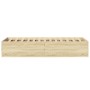 Sonoma oak engineered wood bed frame 75x190 cm by vidaXL, Beds and slatted bases - Ref: Foro24-841988, Price: 67,17 €, Discou...