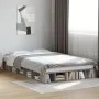 Sonoma gray engineered wood bed frame 135x190 cm by vidaXL, Beds and slatted bases - Ref: Foro24-3280501, Price: 165,50 €, Di...
