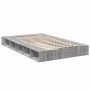 Sonoma gray engineered wood bed frame 135x190 cm by vidaXL, Beds and slatted bases - Ref: Foro24-3280501, Price: 165,50 €, Di...