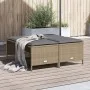 Gartenhocker mit Kissen 4 Stück beiges synthetisches Rattan von vidaXL, Hocker für den Außenbereich - Ref: Foro24-368365, Pre...