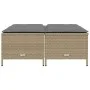 Taburetes de jardín con cojines 4 uds ratán sintético beige de vidaXL, Otomanas de exterior - Ref: Foro24-368365, Precio: 131...