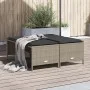 Garden stools with cushions 4 pcs light gray PE rattan by vidaXL, Outdoor ottomans - Ref: Foro24-368367, Price: 131,60 €, Dis...