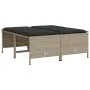 Garden stools with cushions 4 pcs light gray PE rattan by vidaXL, Outdoor ottomans - Ref: Foro24-368367, Price: 131,60 €, Dis...