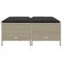 Gartenhocker mit Kissen 4 Stück hellgraues PE-Rattan von vidaXL, Hocker für den Außenbereich - Ref: Foro24-368367, Preis: 131...