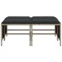 Garden stools with cushions 4 pcs light gray PE rattan by vidaXL, Outdoor ottomans - Ref: Foro24-368367, Price: 131,60 €, Dis...