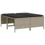Garden stools with cushions 4 pcs light gray PE rattan by vidaXL, Outdoor ottomans - Ref: Foro24-368367, Price: 131,60 €, Dis...