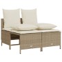 Gartensofa-Set mit Kissen, 4-teilig, beiges synthetisches Rattan von vidaXL, Gartensets - Ref: Foro24-368384, Preis: 186,10 €...