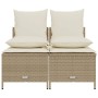 Garden sofa set with cushions 4 pieces beige synthetic rattan by vidaXL, Garden sets - Ref: Foro24-368384, Price: 186,10 €, D...