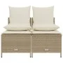 Garden sofa set with cushions 4 pieces beige synthetic rattan by vidaXL, Garden sets - Ref: Foro24-368384, Price: 190,68 €, D...