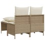 Garden sofa set with cushions 4 pieces beige synthetic rattan by vidaXL, Garden sets - Ref: Foro24-368384, Price: 186,10 €, D...