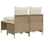 Garden sofa set with cushions 4 pieces beige synthetic rattan by vidaXL, Garden sets - Ref: Foro24-368384, Price: 190,68 €, D...
