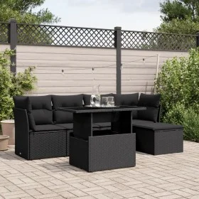 6-piece garden sofa set and black synthetic rattan cushions by vidaXL, Garden sets - Ref: Foro24-3266545, Price: 392,19 €, Di...