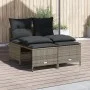 4-piece garden sofa set and gray synthetic rattan cushions by vidaXL, Garden sets - Ref: Foro24-368373, Price: 173,43 €, Disc...