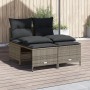 4-teilige Gartensofagarnitur und graue synthetische Rattankissen von vidaXL, Gartensets - Ref: Foro24-368373, Preis: 173,97 €...
