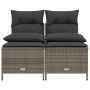 4-teilige Gartensofagarnitur und graue synthetische Rattankissen von vidaXL, Gartensets - Ref: Foro24-368373, Preis: 173,97 €...