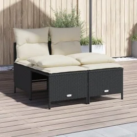 4-piece garden sofa set with black synthetic rattan cushions by vidaXL, Garden sets - Ref: Foro24-368371, Price: 166,79 €, Di...