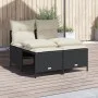 4-piece garden sofa set with black synthetic rattan cushions by vidaXL, Garden sets - Ref: Foro24-368371, Price: 166,79 €, Di...