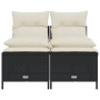 4-piece garden sofa set with black synthetic rattan cushions by vidaXL, Garden sets - Ref: Foro24-368371, Price: 171,35 €, Di...