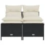 4-piece garden sofa set with black synthetic rattan cushions by vidaXL, Garden sets - Ref: Foro24-368371, Price: 166,79 €, Di...